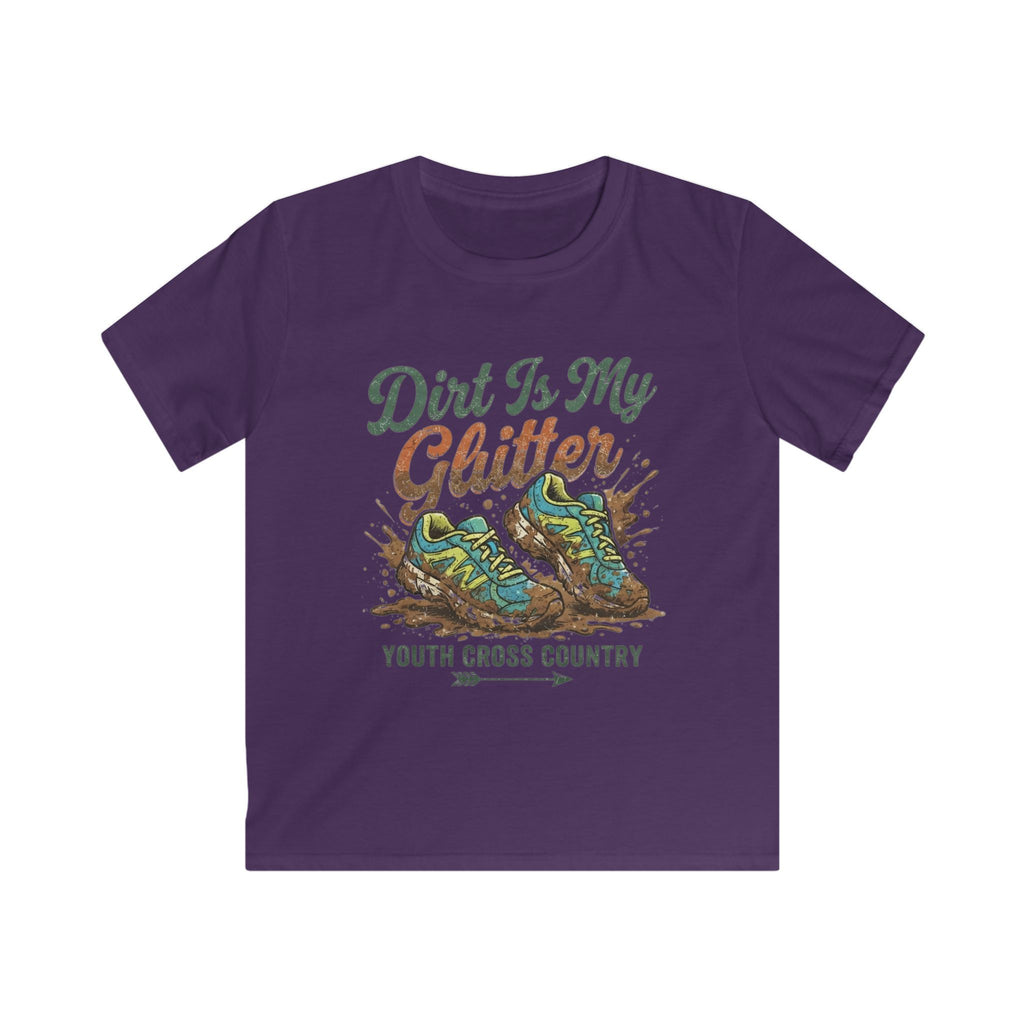 Kids Tee - "Dirt Is My Glitter" Youth Cross Country Running Shirt