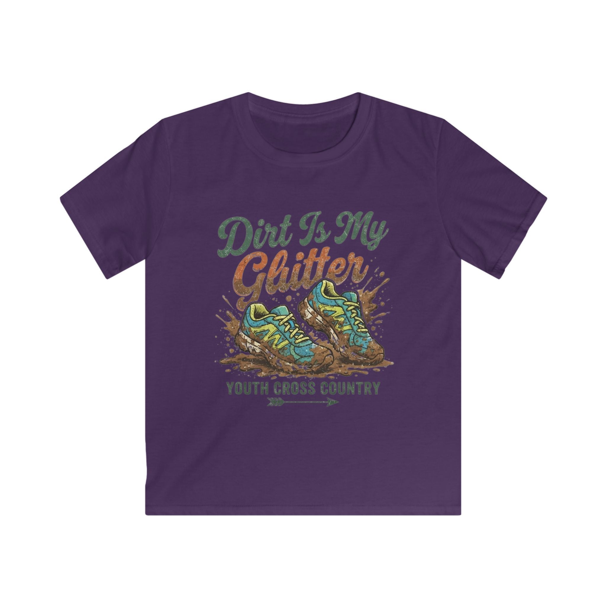 Kids Tee - "Dirt Is My Glitter" Youth Cross Country Running Shirt