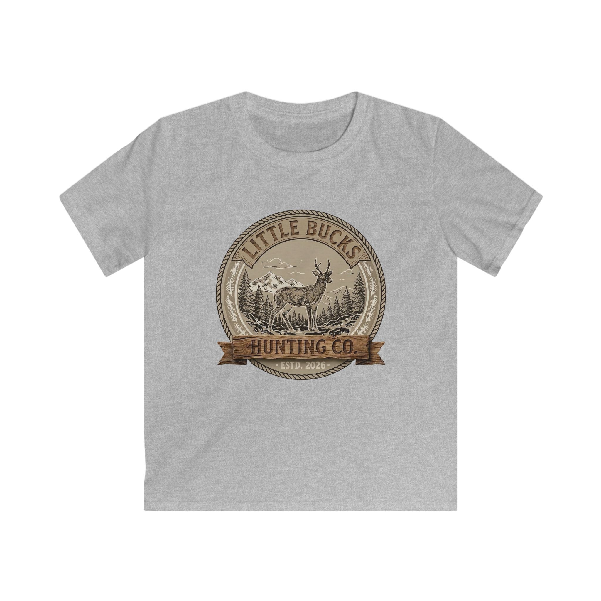 Kids Tee — "Little Bucks Hunting Co." Vintage Deer Graphic