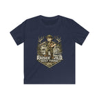 Kids Tee — "Raised Wild, Built Tough" Adventure Hunting Graphic