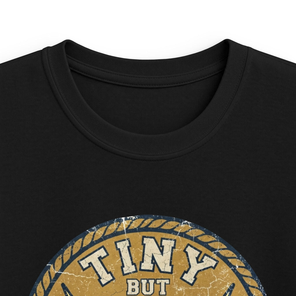 Tiny But Tough Kids Tee — Kettlebell Retro Fitness Shirt