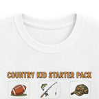 Kids Tee — "Country Kid Starter Pack" Graphic T-Shirt
