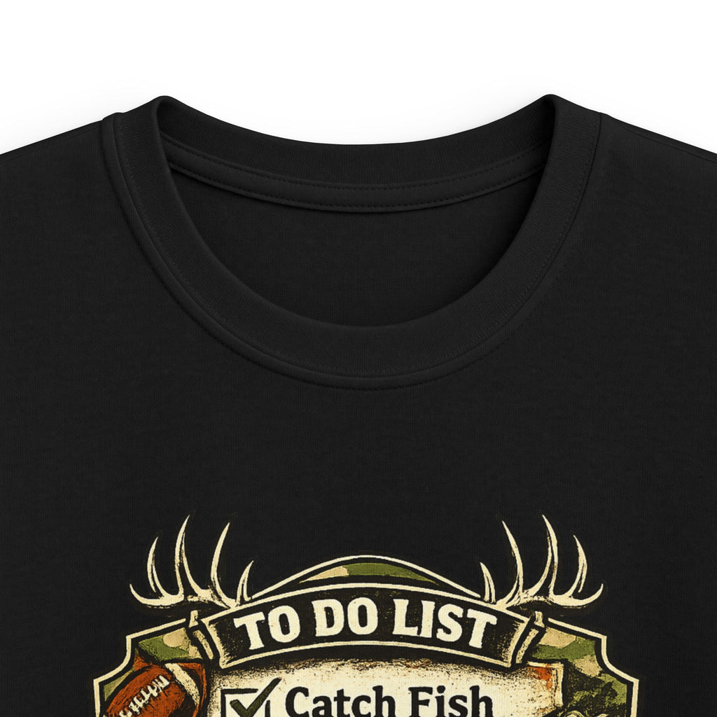 Kids Fishing & Outdoors To-Do List T-Shirt