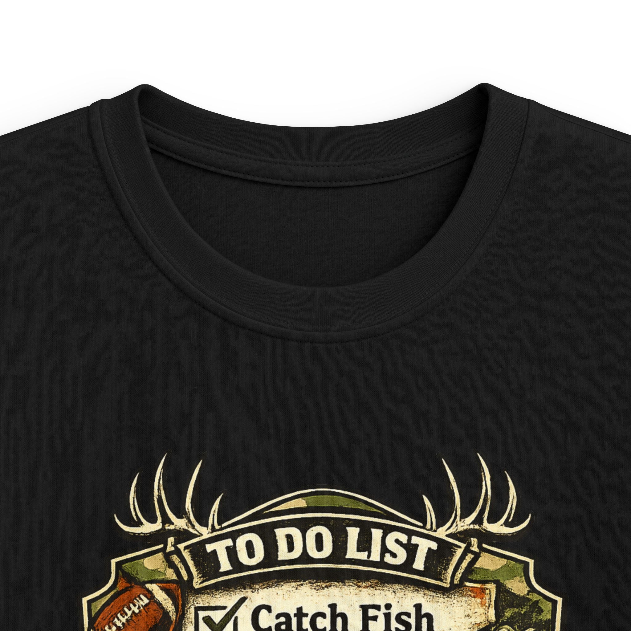 Kids Fishing & Outdoors To-Do List T-Shirt