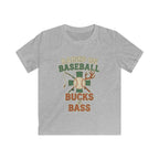 Kids Baseball, Bucks & Bass Tee — 'Raised on Baseball' Youth Shirt