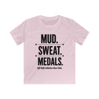 Kids Tee — "Mud. Sweat. Medals." Running Club Youth Shirt
