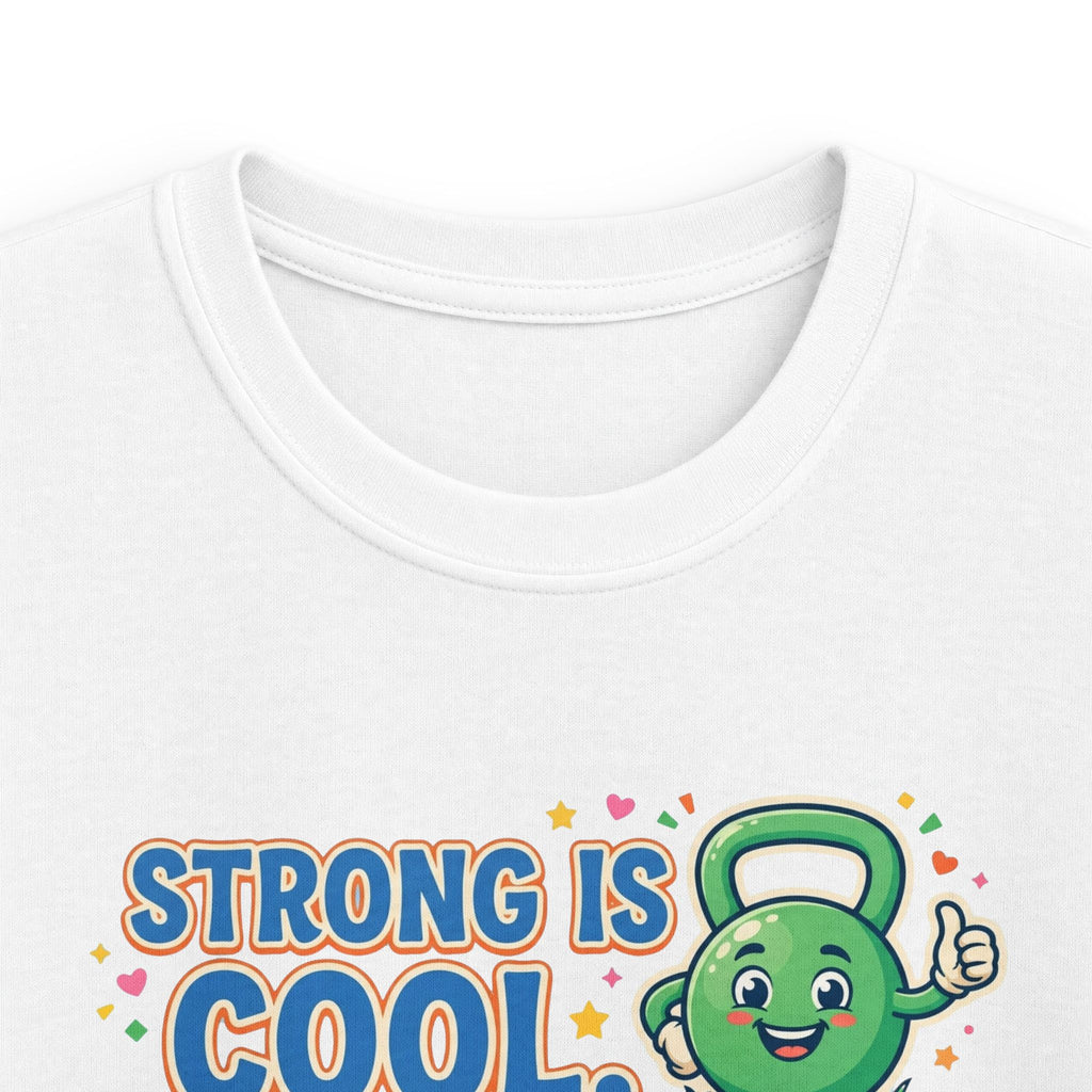 Kids Tee - "Strong Is Cool" Kettlebell Fitness Shirt for Boys & Girls
