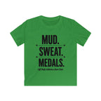 Kids Tee — "Mud. Sweat. Medals." Running Club Youth Shirt