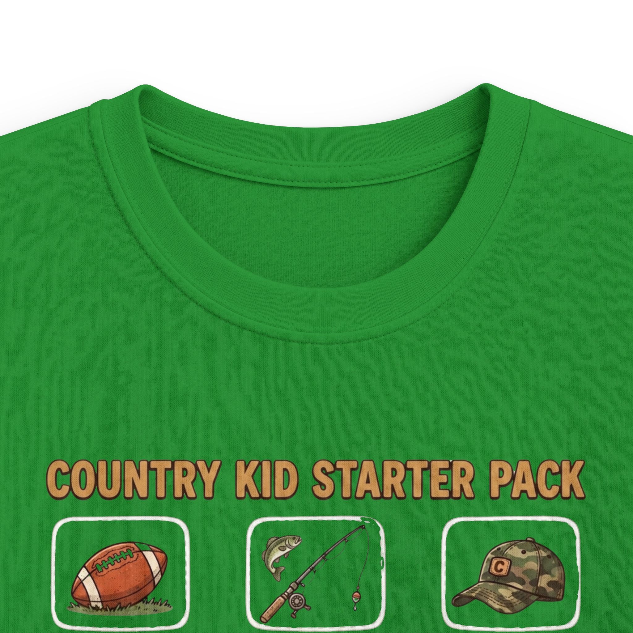 Kids Tee — "Country Kid Starter Pack" Graphic T-Shirt