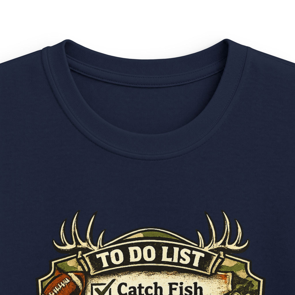 Kids Fishing & Outdoors To-Do List T-Shirt