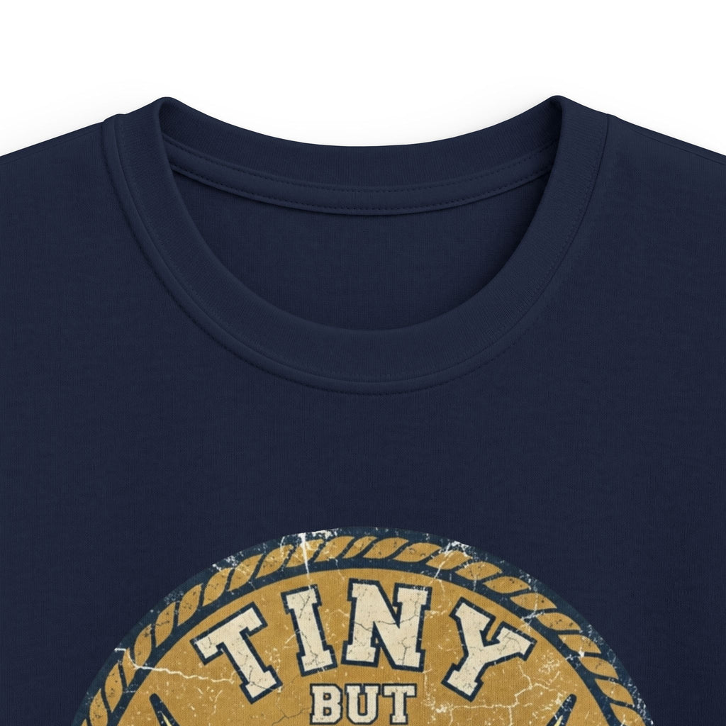 Tiny But Tough Kids Tee — Kettlebell Retro Fitness Shirt