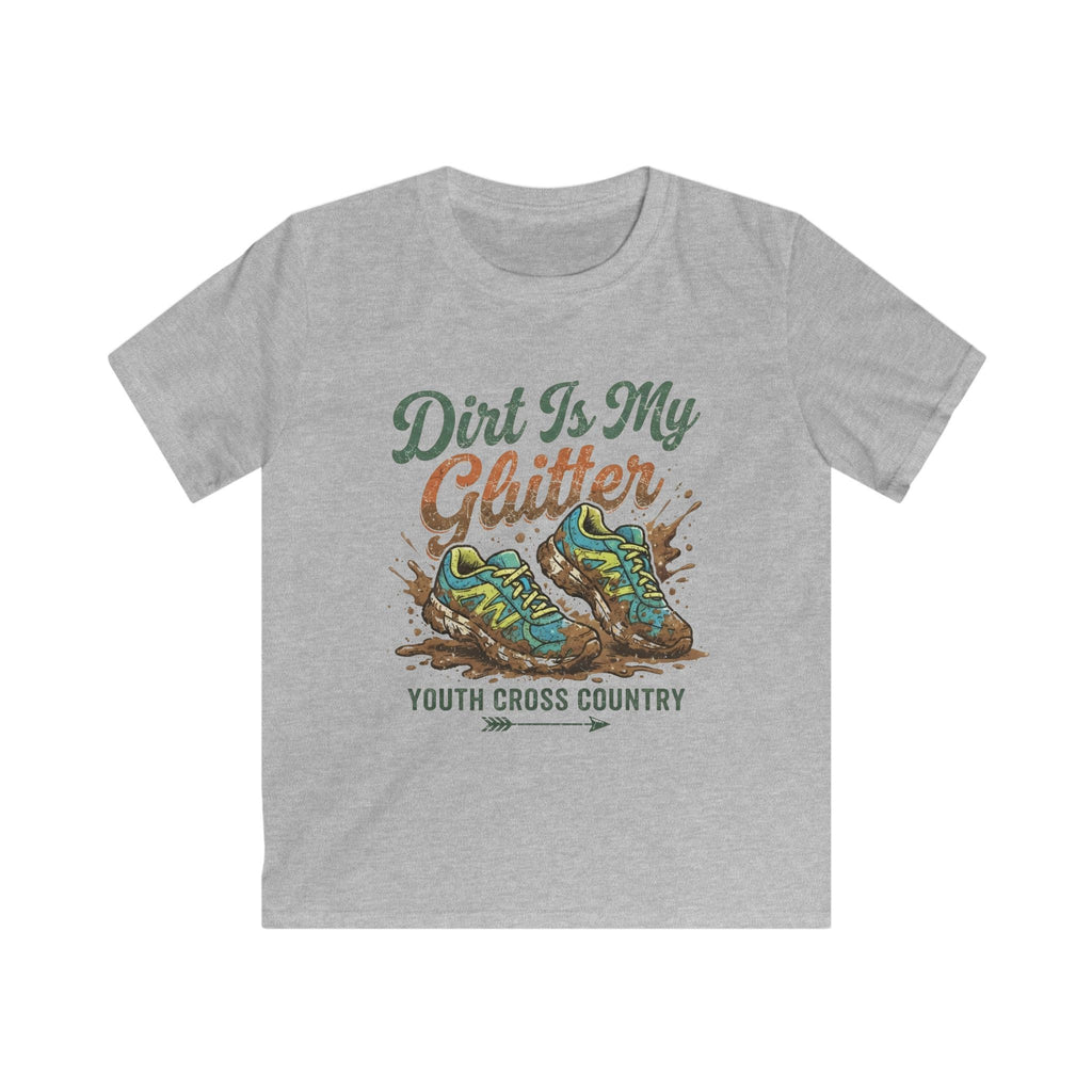 Kids Tee - "Dirt Is My Glitter" Youth Cross Country Running Shirt