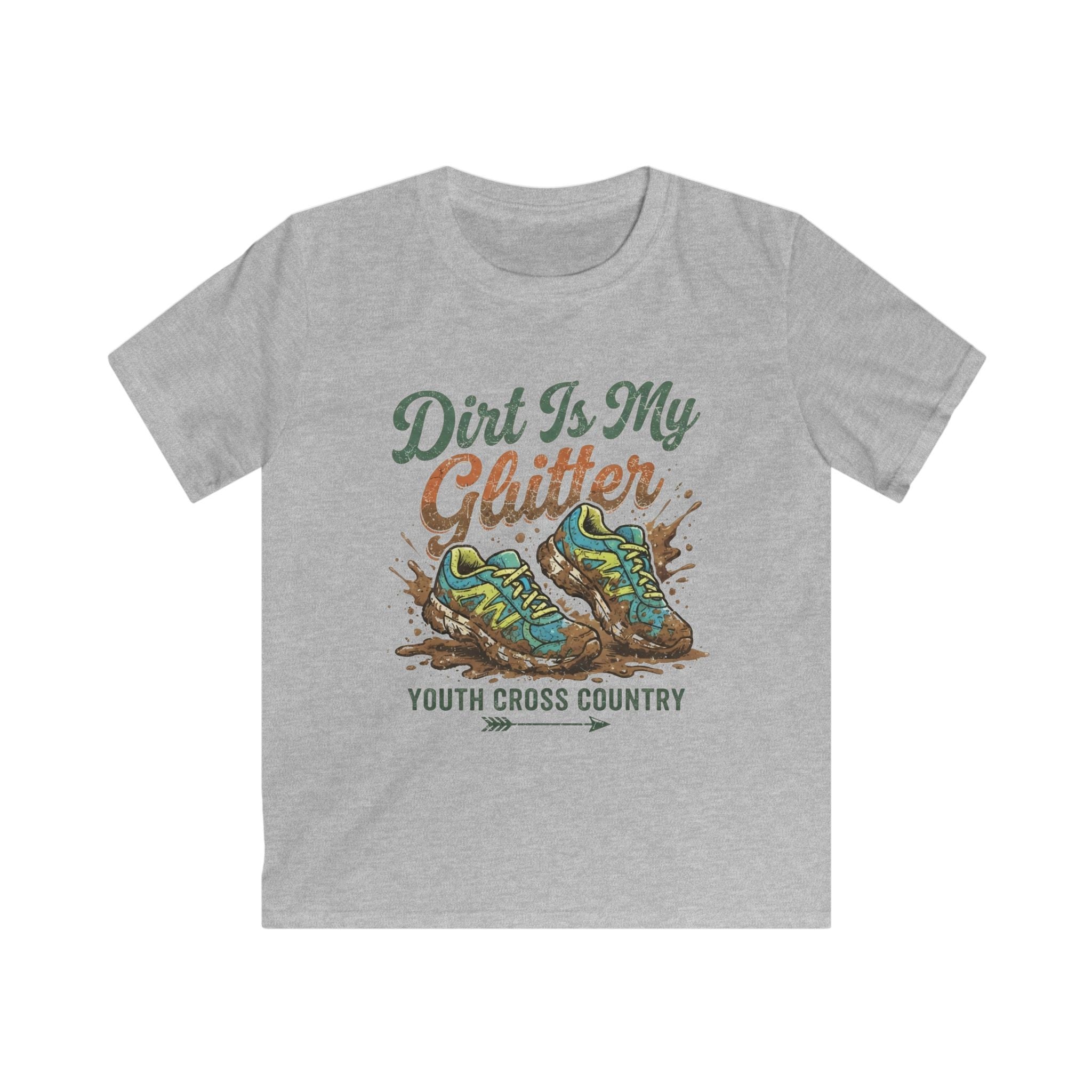 Kids Tee - "Dirt Is My Glitter" Youth Cross Country Running Shirt