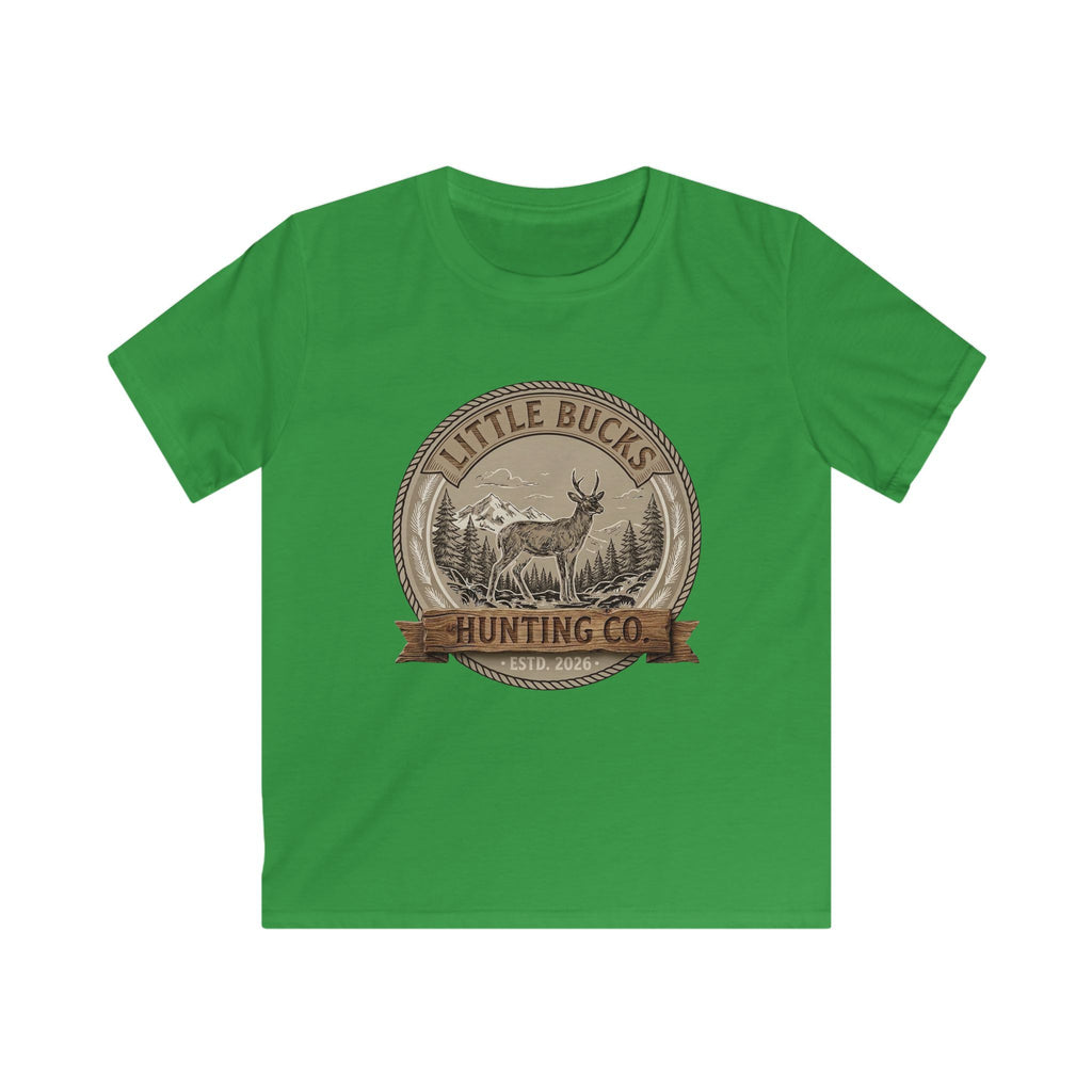 Kids Tee — "Little Bucks Hunting Co." Vintage Deer Graphic