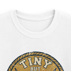 Tiny But Tough Kids Tee — Kettlebell Retro Fitness Shirt