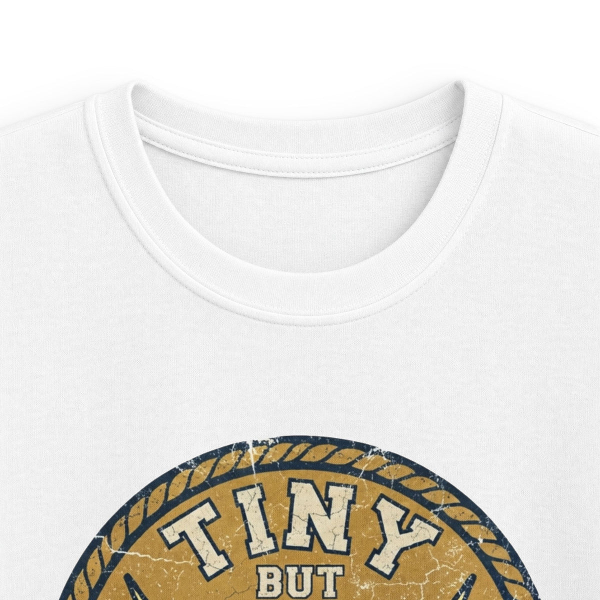 Tiny But Tough Kids Tee — Kettlebell Retro Fitness Shirt