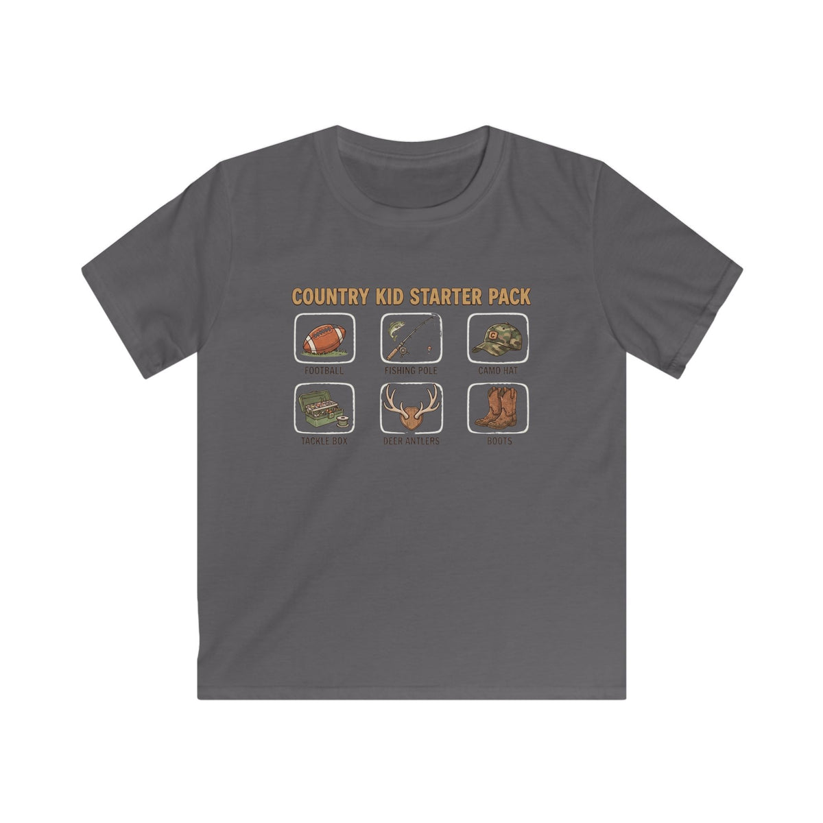 Kids Tee — "Country Kid Starter Pack" Graphic T-Shirt