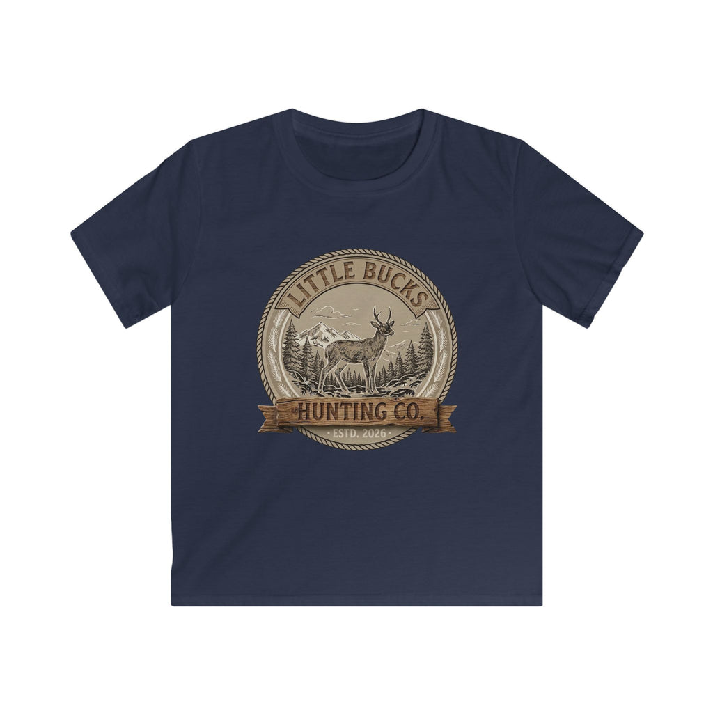 Kids Tee — "Little Bucks Hunting Co." Vintage Deer Graphic