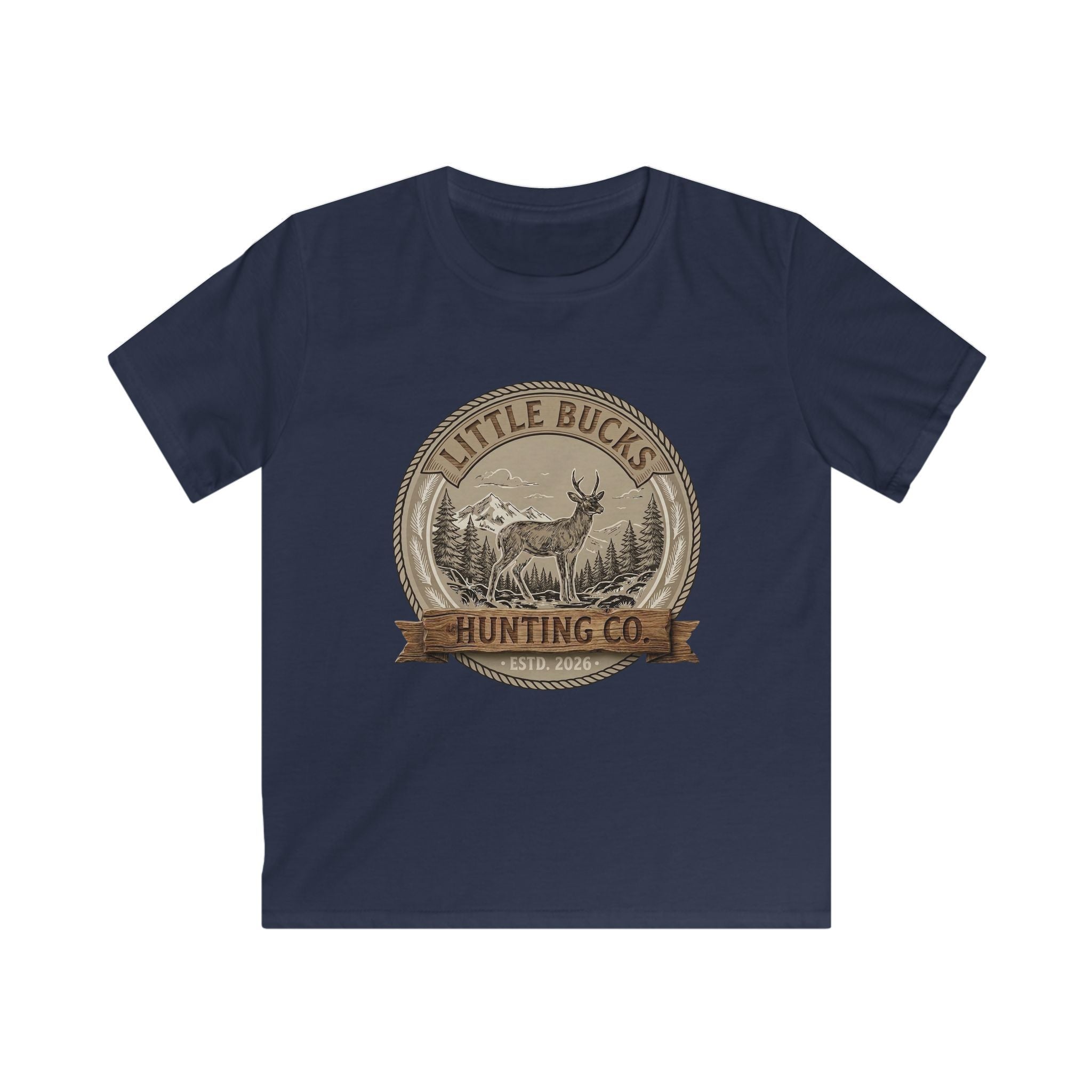 Kids Tee — "Little Bucks Hunting Co." Vintage Deer Graphic
