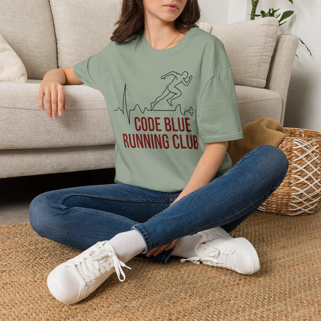 Code Blue Running Club T-Shirt — Medical Runner Heartbeat Tee