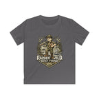 Kids Tee — "Raised Wild, Built Tough" Adventure Hunting Graphic