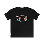 Kids Tee — "Earn Your Ice Cream" Cute Running Kid & Ice Cream Cone Graphic