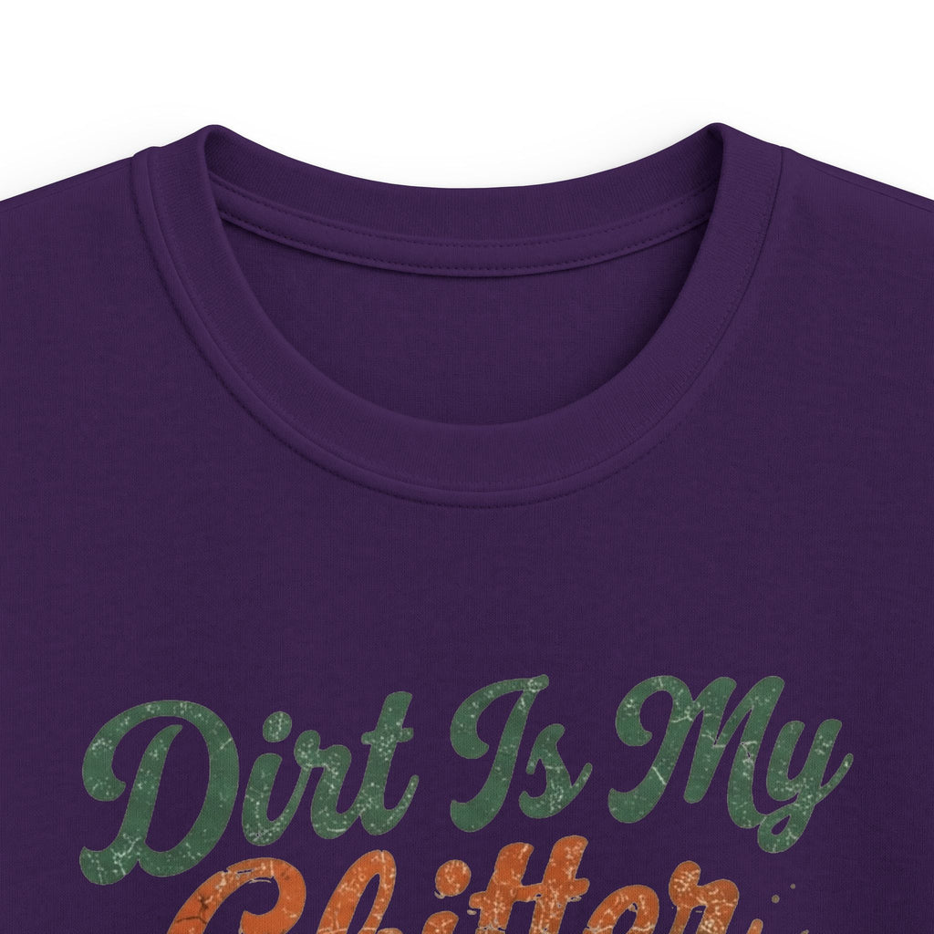 Kids Tee - "Dirt Is My Glitter" Youth Cross Country Running Shirt