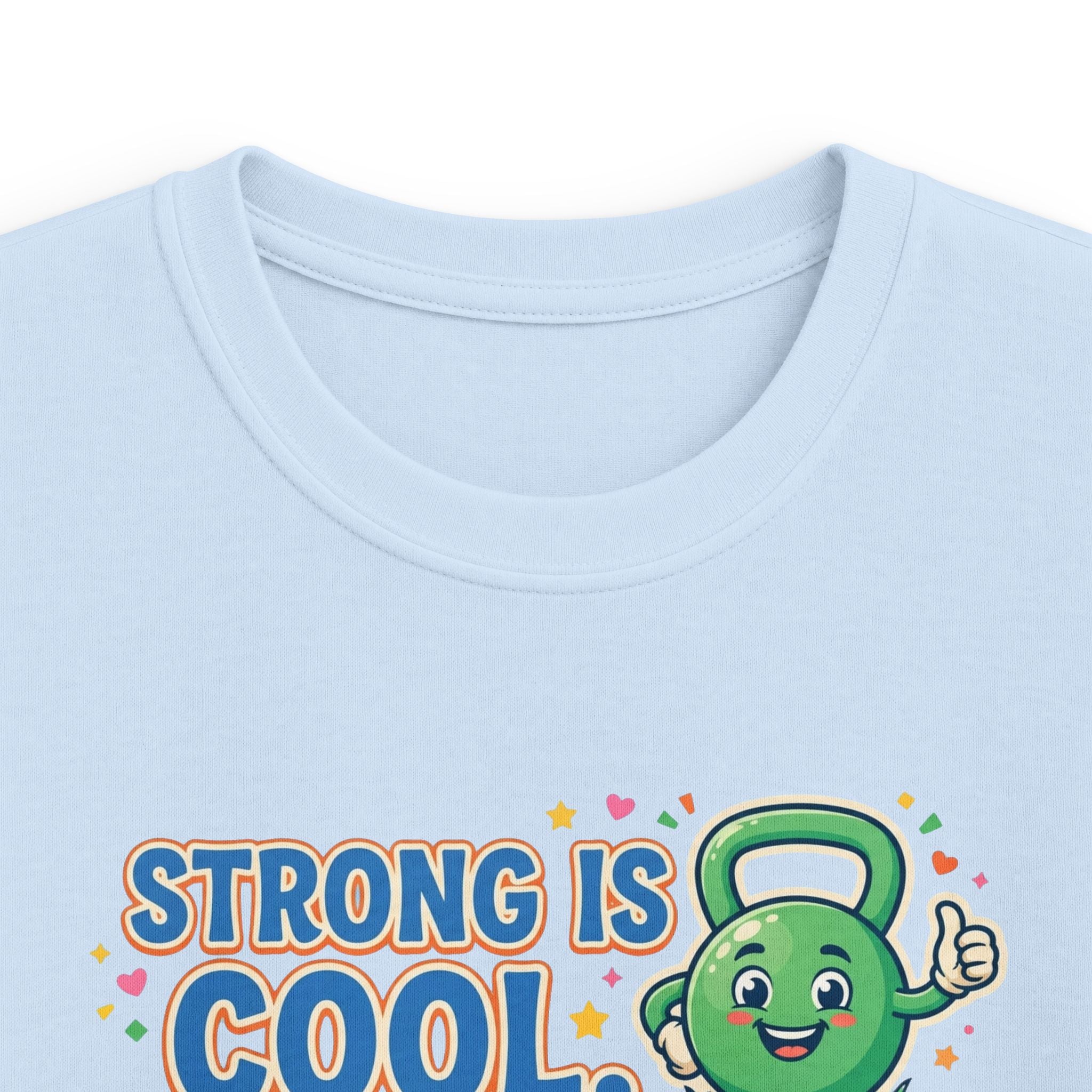 Kids Tee - "Strong Is Cool" Kettlebell Fitness Shirt for Boys & Girls