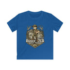 Kids Tee — "Raised Wild, Built Tough" Adventure Hunting Graphic