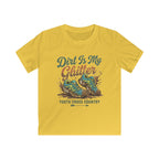 Kids Tee - "Dirt Is My Glitter" Youth Cross Country Running Shirt