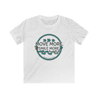 Kids Tee — “Move More. Smile More.” Inspirational Activewear