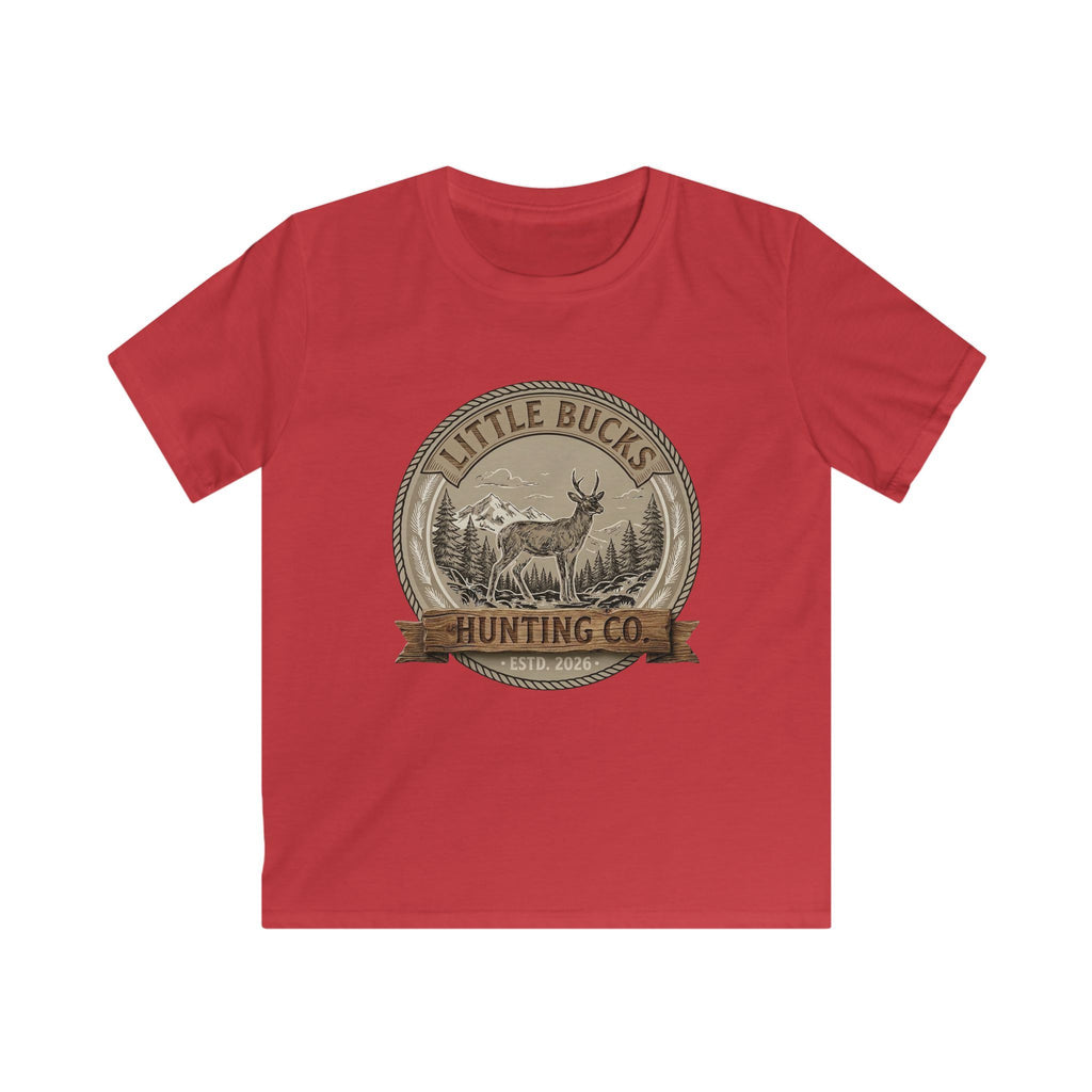 Kids Tee — "Little Bucks Hunting Co." Vintage Deer Graphic