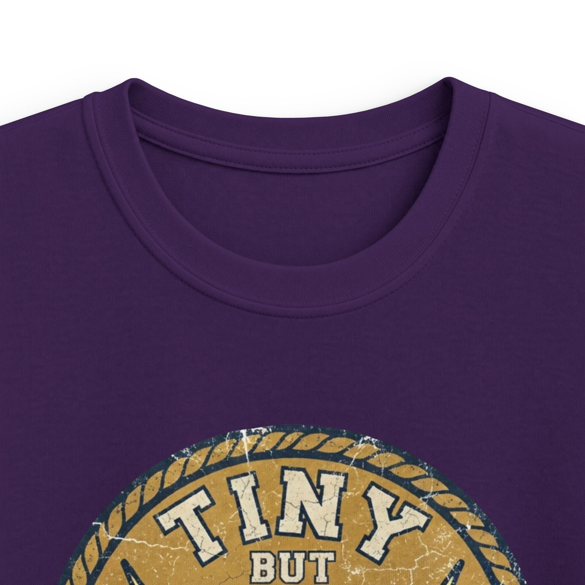 Tiny But Tough Kids Tee — Kettlebell Retro Fitness Shirt