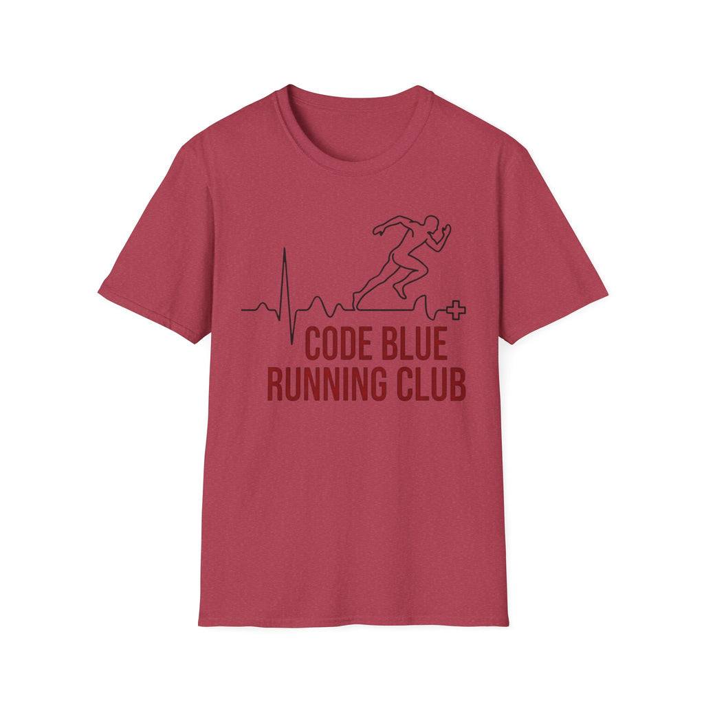 Code Blue Running Club T-Shirt — Medical Runner Heartbeat Tee