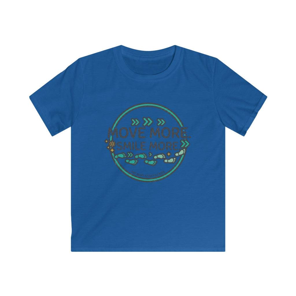 Kids Tee — “Move More. Smile More.” Inspirational Activewear