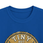 Tiny But Tough Kids Tee — Kettlebell Retro Fitness Shirt
