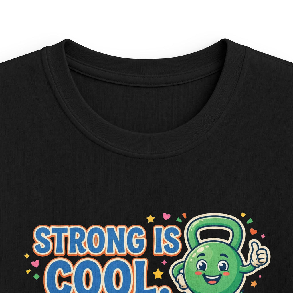 Kids Tee - "Strong Is Cool" Kettlebell Fitness Shirt for Boys & Girls