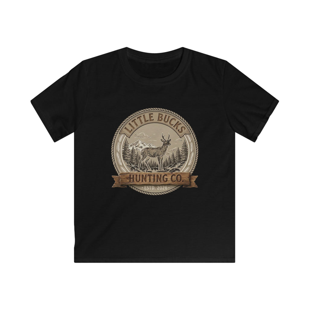 Kids Tee — "Little Bucks Hunting Co." Vintage Deer Graphic