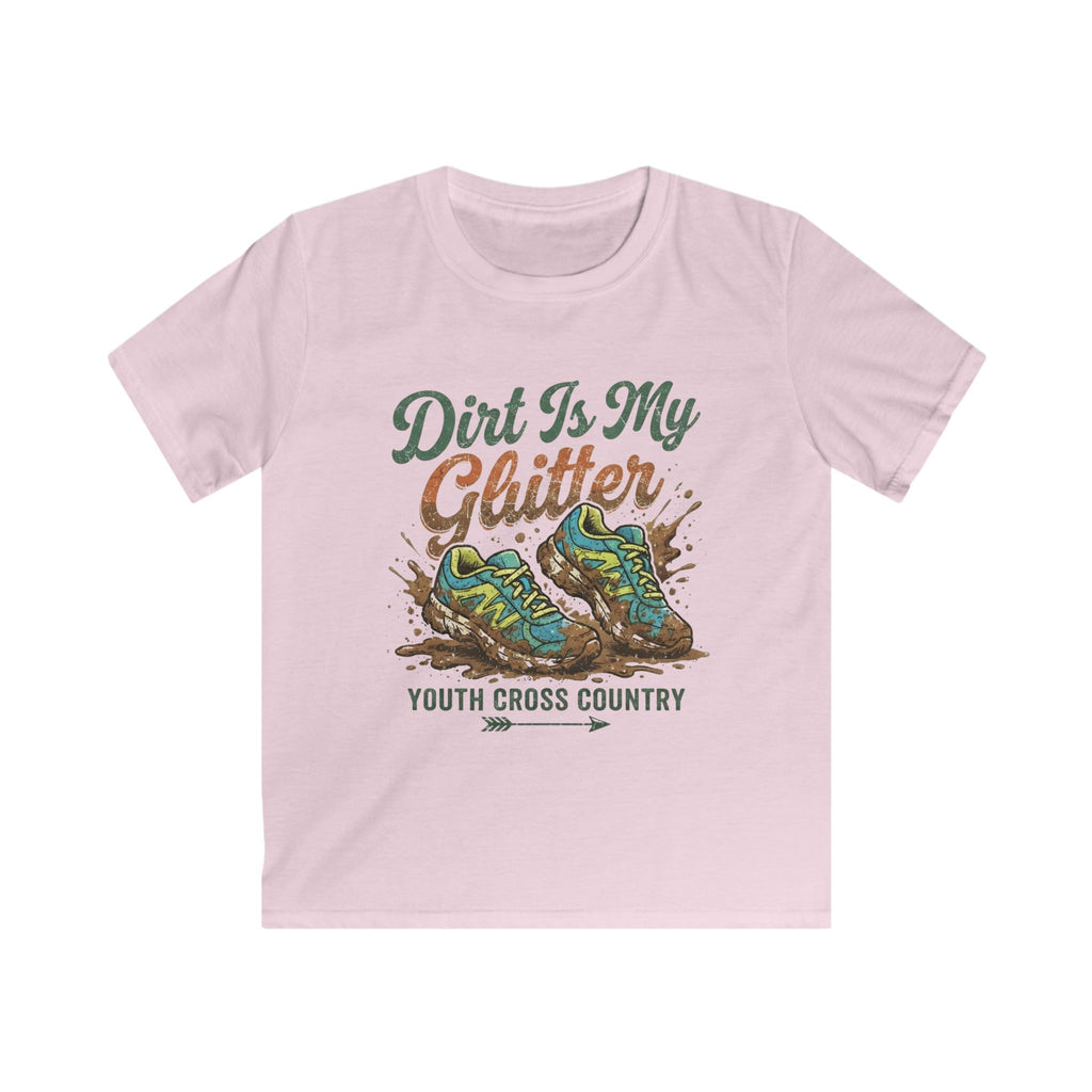 Kids Tee - "Dirt Is My Glitter" Youth Cross Country Running Shirt