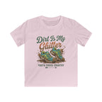 Kids Tee - "Dirt Is My Glitter" Youth Cross Country Running Shirt