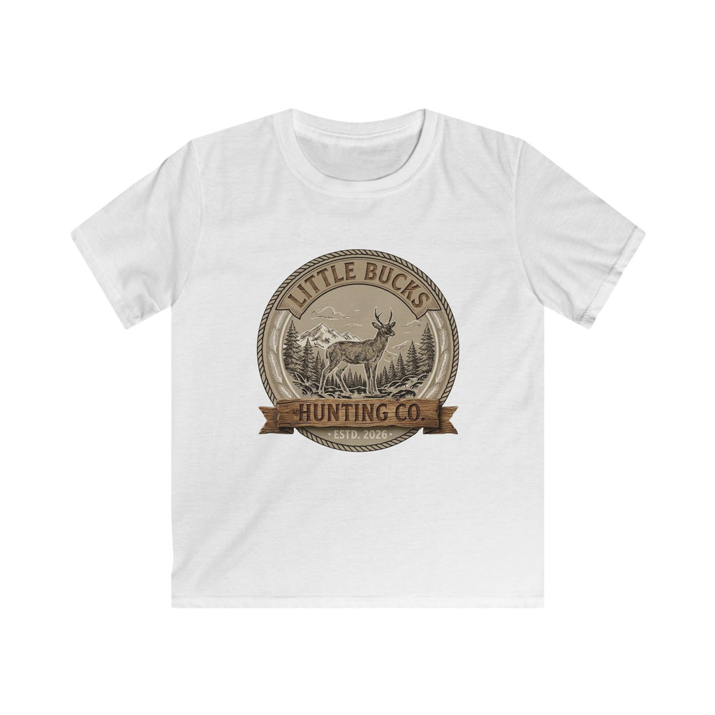 Kids Tee — "Little Bucks Hunting Co." Vintage Deer Graphic