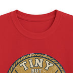 Tiny But Tough Kids Tee — Kettlebell Retro Fitness Shirt