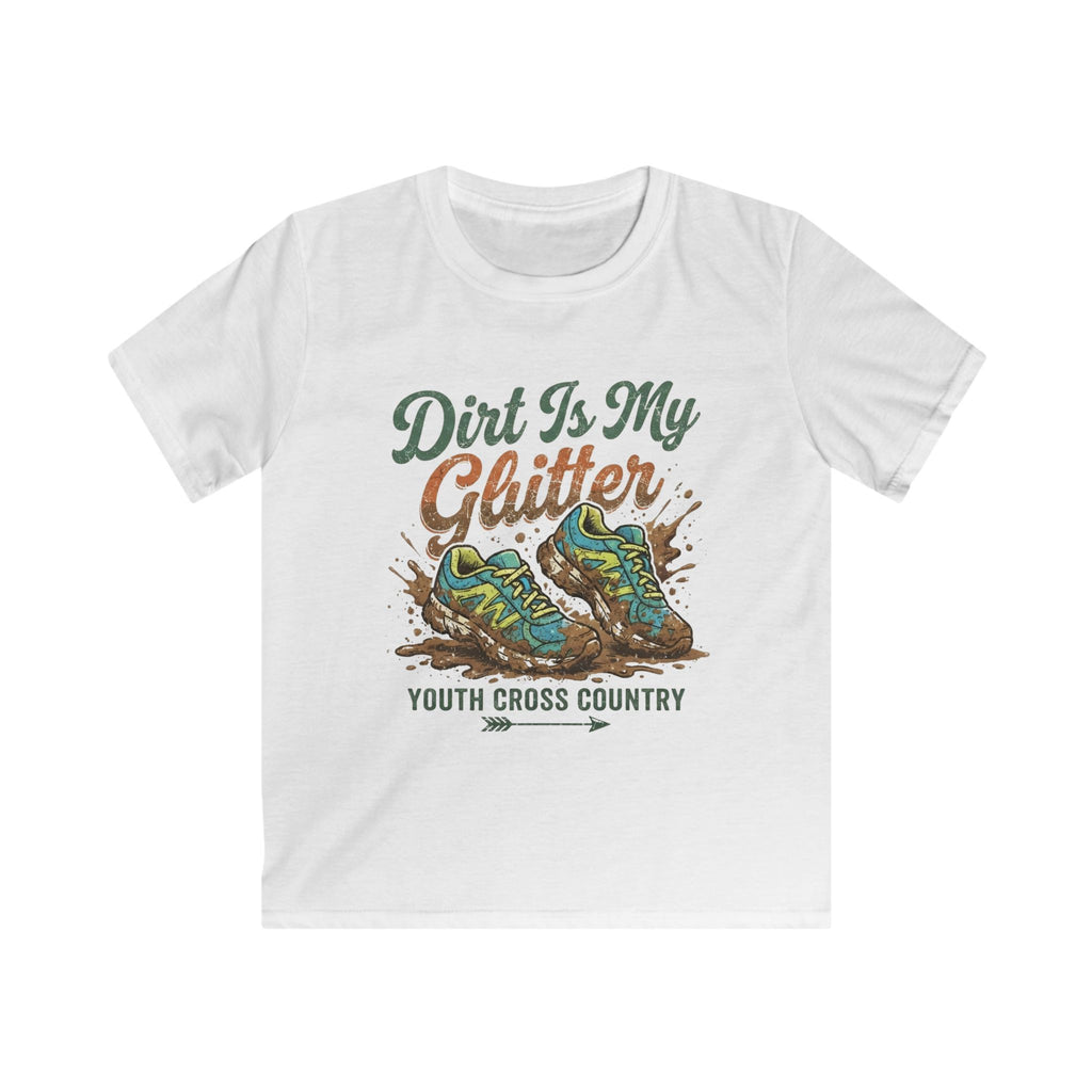 Kids Tee - "Dirt Is My Glitter" Youth Cross Country Running Shirt