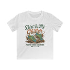 Kids Tee - "Dirt Is My Glitter" Youth Cross Country Running Shirt