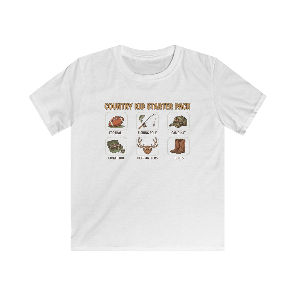 Kids Tee — "Country Kid Starter Pack" Graphic T-Shirt