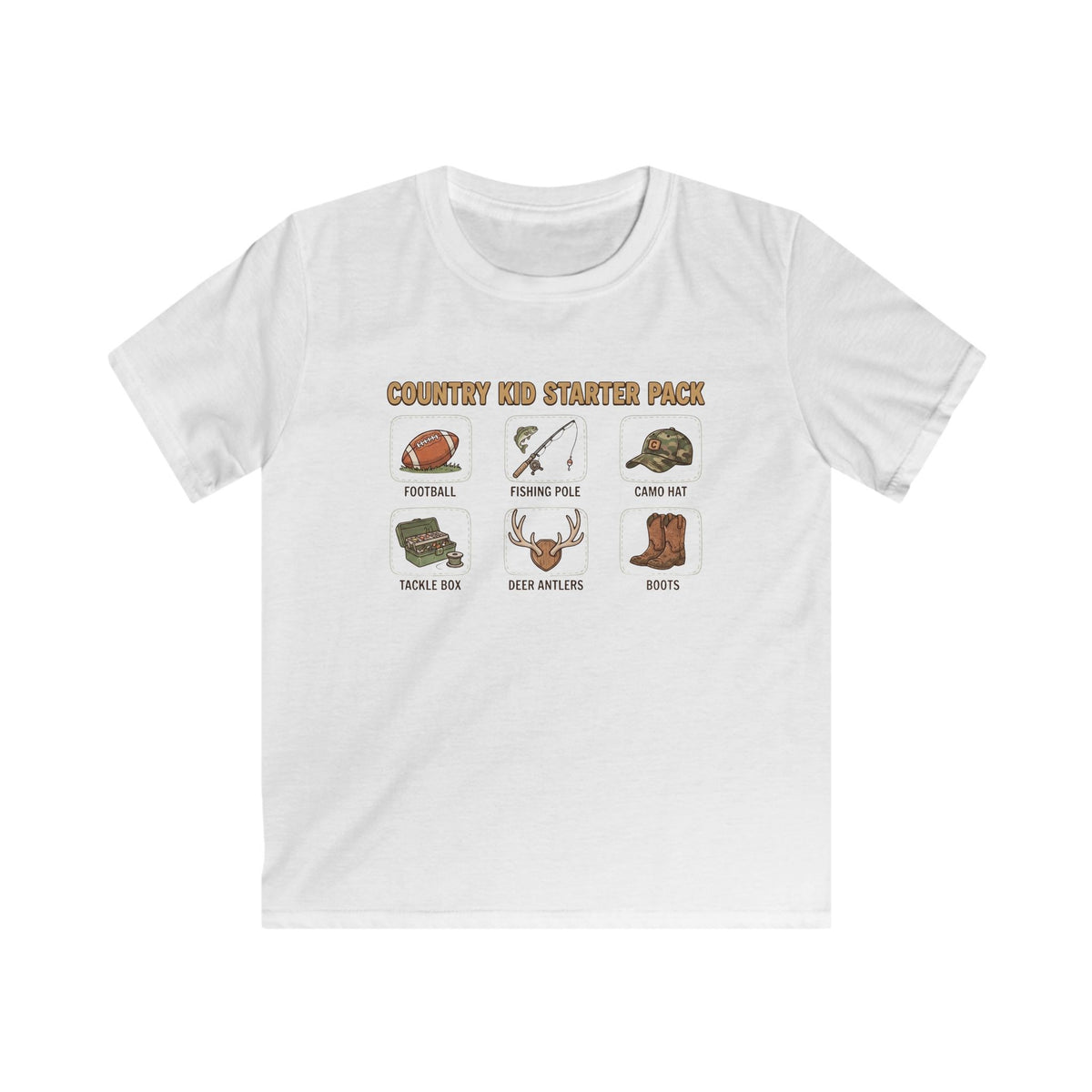 Kids Tee — "Country Kid Starter Pack" Graphic T-Shirt