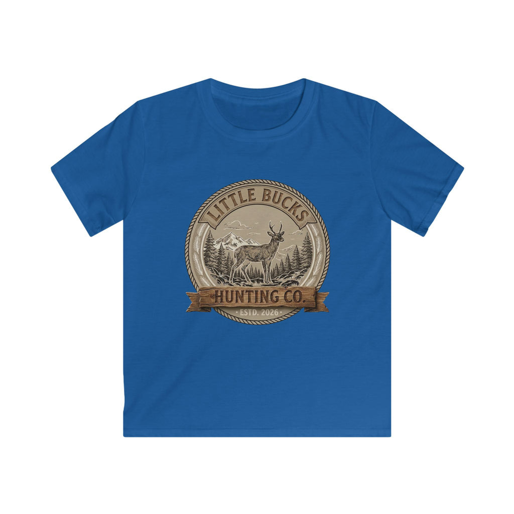 Kids Tee — "Little Bucks Hunting Co." Vintage Deer Graphic