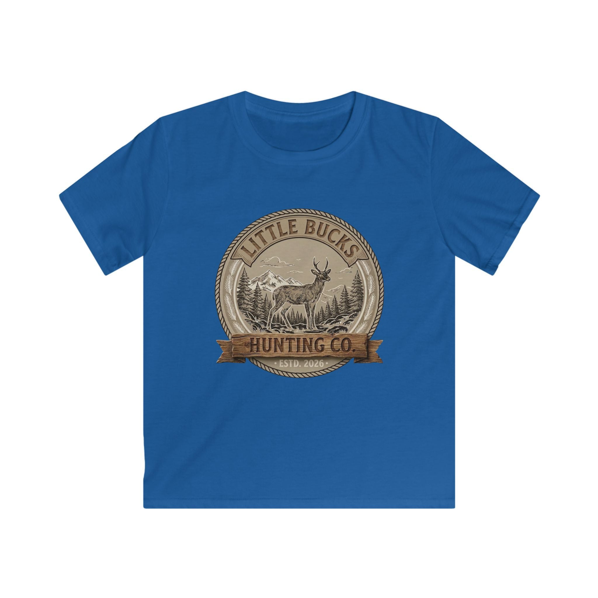 Kids Tee — "Little Bucks Hunting Co." Vintage Deer Graphic