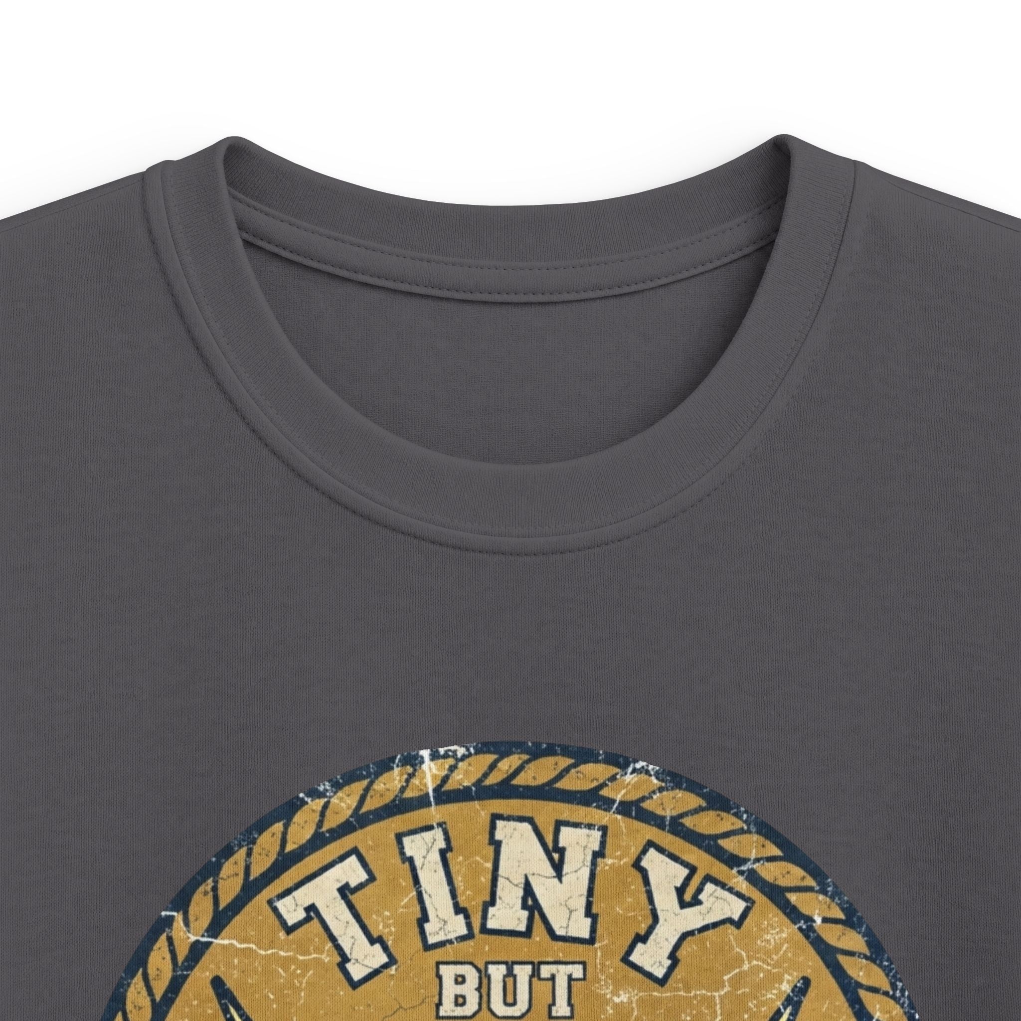 Tiny But Tough Kids Tee — Kettlebell Retro Fitness Shirt