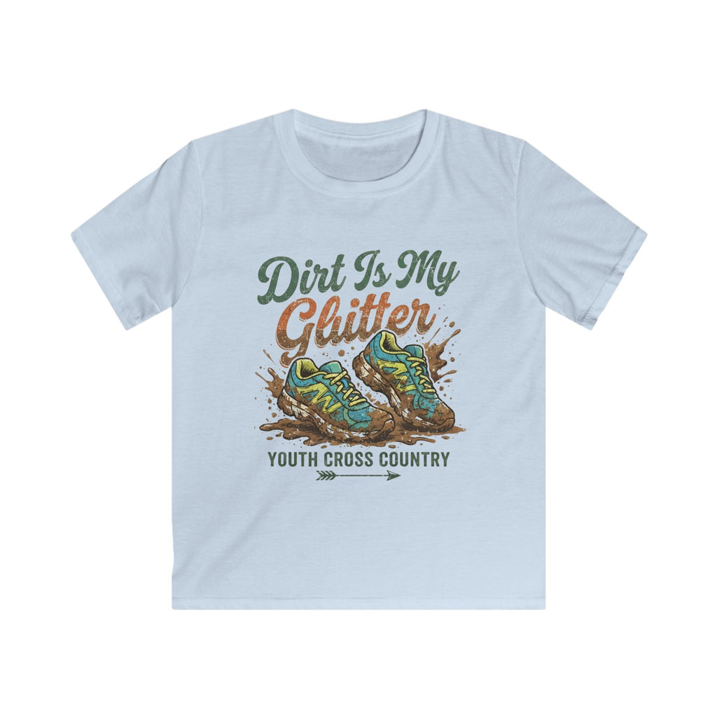 Kids Tee - "Dirt Is My Glitter" Youth Cross Country Running Shirt